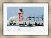 Framed South Pier Lighthouse, South Haven, Michigan