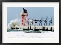 Framed South Pier Lighthouse, South Haven, Michigan