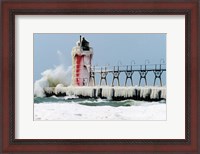 Framed South Pier Lighthouse, South Haven, Michigan