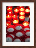 Framed Votive candles in a Cathedral, Como Cathedral, Lombardy, Italy