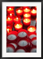 Framed Votive candles in a Cathedral, Como Cathedral, Lombardy, Italy