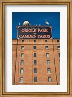 Framed Oriole Park at Camden Yards, Baltimore, Maryland