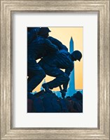 Framed Iwo Jima Memorial at Dusk, Arlington National Cemetery, Arlington, Virginia