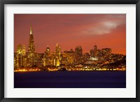 Framed San Francisco Financial District at Dusk, San Francisco, California