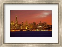 Framed San Francisco Financial District at Dusk, San Francisco, California