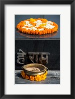 Framed Gandhi Tomb, Raj Ghat, New Delhi, India