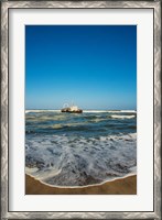 Framed Shipwreck on the beach, Skeleton Coast, Namibia
