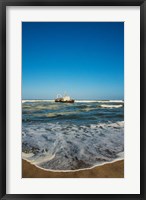 Framed Shipwreck on the beach, Skeleton Coast, Namibia