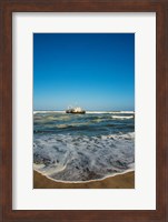 Framed Shipwreck on the beach, Skeleton Coast, Namibia