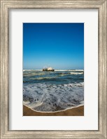 Framed Shipwreck on the beach, Skeleton Coast, Namibia