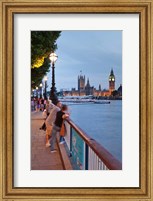 Framed Big Ben and Houses of Parliament, City of Westminster, London, England