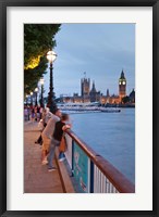 Framed Big Ben and Houses of Parliament, City of Westminster, London, England