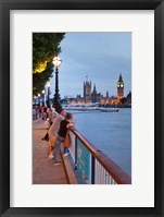 Framed Big Ben and Houses of Parliament, City of Westminster, London, England