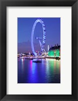 Framed Millennium Wheel, London County Hall, Thames River, London, England