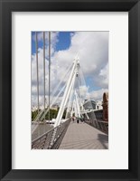 Framed Golden Jubilee Bridge, Thames River, London, England