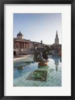 Framed National Gallery, St Martin-in-the-Fields, Trafalgar Square, London, England