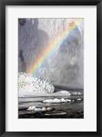 Framed Rainbow over Skogarfoss Waterfall Iceland