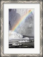 Framed Rainbow over Skogarfoss Waterfall Iceland