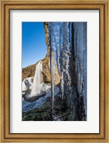 Framed Seljalandsfoss Waterfall in the Winter, Iceland