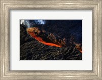 Framed Volcano Eruption, Bardarbunga Volcano, Iceland