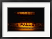 Framed 11 Wall St. Building Sign