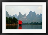 Framed Boat on Li River, Guilin, China