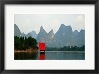 Framed Boat on Li River, Guilin, China