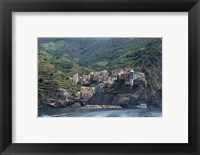 Framed Manarola, Riomaggiore, La Spezia, Liguria, Italy