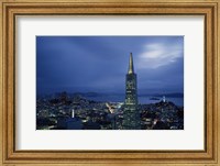 Framed Transamerica Pyramid, Coit Tower, San Francisco, California