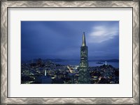 Framed Transamerica Pyramid, Coit Tower, San Francisco, California
