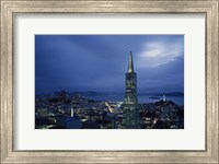 Framed Transamerica Pyramid, Coit Tower, San Francisco, California