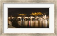 Framed Carl Theodor Bridge, Heidelberg, Baden-Wurttemberg, Germany