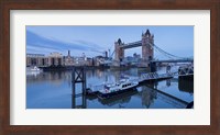 Framed St. Katharine Pier and Tower Bridge, Thames River, London, England