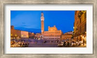 Framed Clock Tower, Torre Del Mangia, Tuscany, Italy