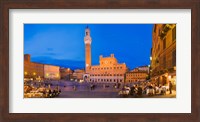 Framed Clock Tower, Torre Del Mangia, Tuscany, Italy