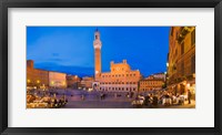 Framed Clock Tower, Torre Del Mangia, Tuscany, Italy