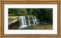 Framed Ludlowville Falls on Salmon Creek, Finger Lakes, New York State