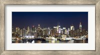 Framed Hudson River at Dusk, Manhattan, New York City