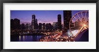 Framed Ferris wheel at Dusk, Navy Pier, Chicago