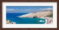 Framed Matala Bay, Heraklion District, Crete, Greece