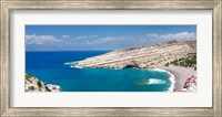 Framed Matala Bay, Heraklion District, Crete, Greece