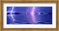 Framed Lightning over the sea
