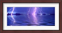 Framed Lightning over the sea