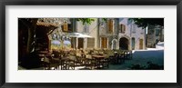 Framed Cafe in a Village, Claviers, France