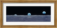 Framed Earth Viewed From The Moon