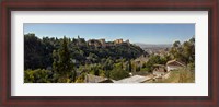 Framed Alhambra Palace from Sacromonte, Granada, Andalusia, Spain