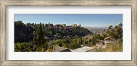 Framed Alhambra Palace from Sacromonte, Granada, Andalusia, Spain