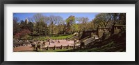 Framed Tourists enjoying at Bethesda Terrace, Central Park, Manhattan, New York City, New York State, USA