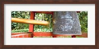Framed Bell in a Buddhist temple, Byodo-In Temple, Oahu, Hawaii