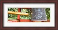 Framed Bell in a Buddhist temple, Byodo-In Temple, Oahu, Hawaii